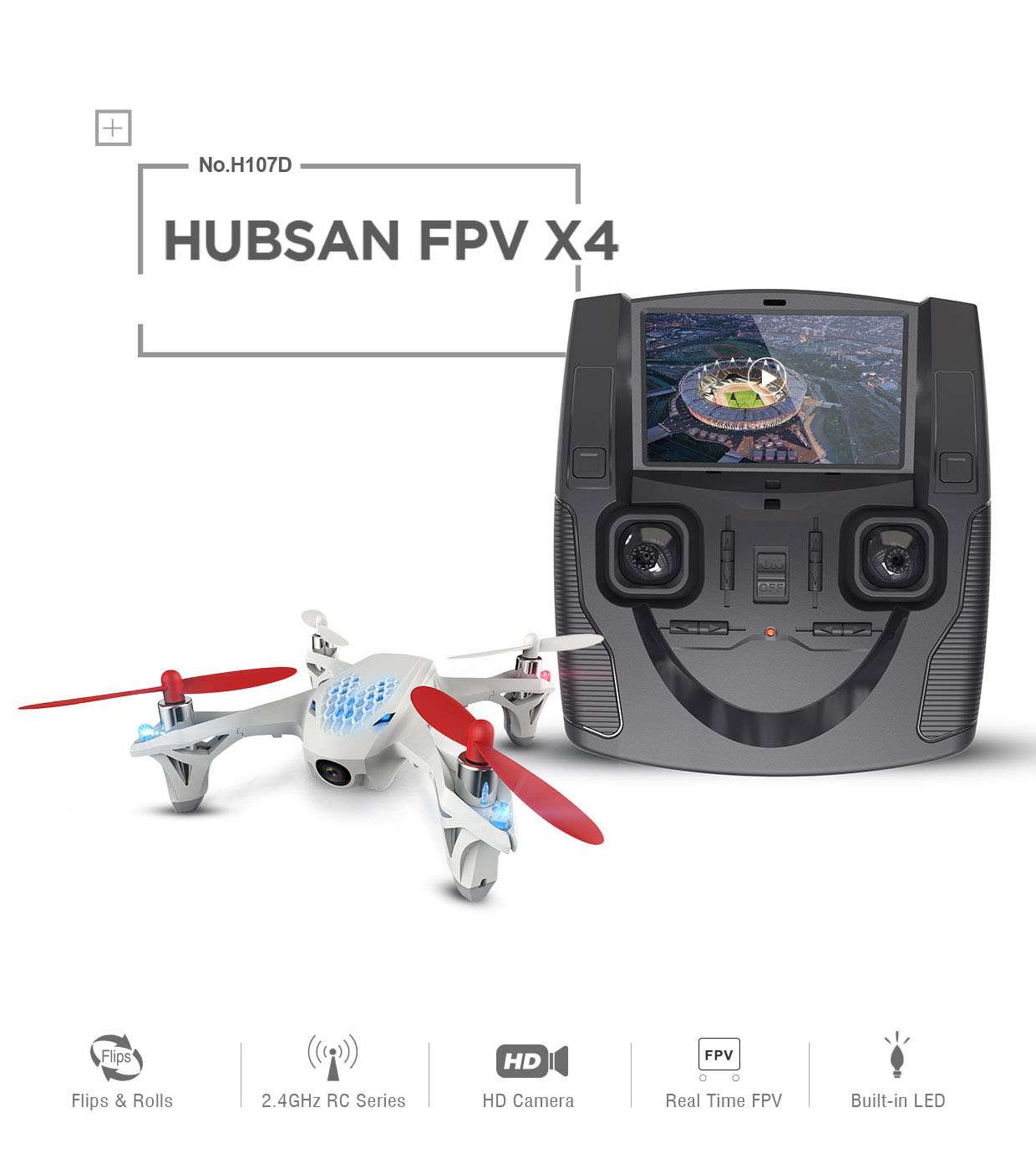 Hubsan X4 H107L Mode 1 - H107L-M1 - Dronelec